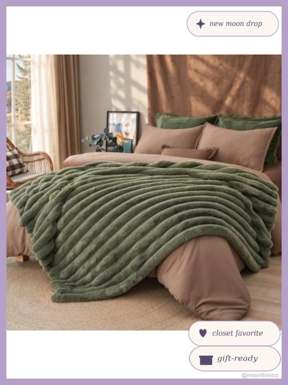 Faux Rabbit Fur Twin Blanket 1030GSM Thick Soft Throw for Couch